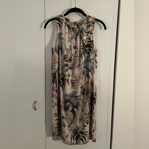 H&M satin jungle shift dress